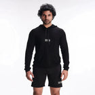Skysh Black Raglan Full Sleeve Bamboo Spandex Hooded Sweatshirt For Men and Women