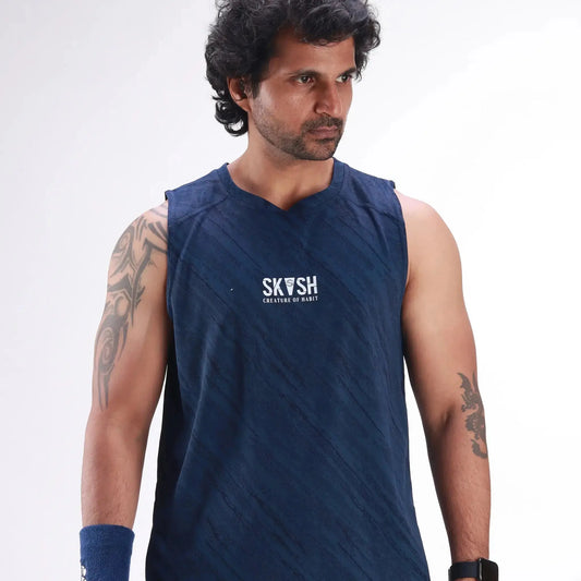 Skysh Solid Men Performance Sleeveless T-Shirt