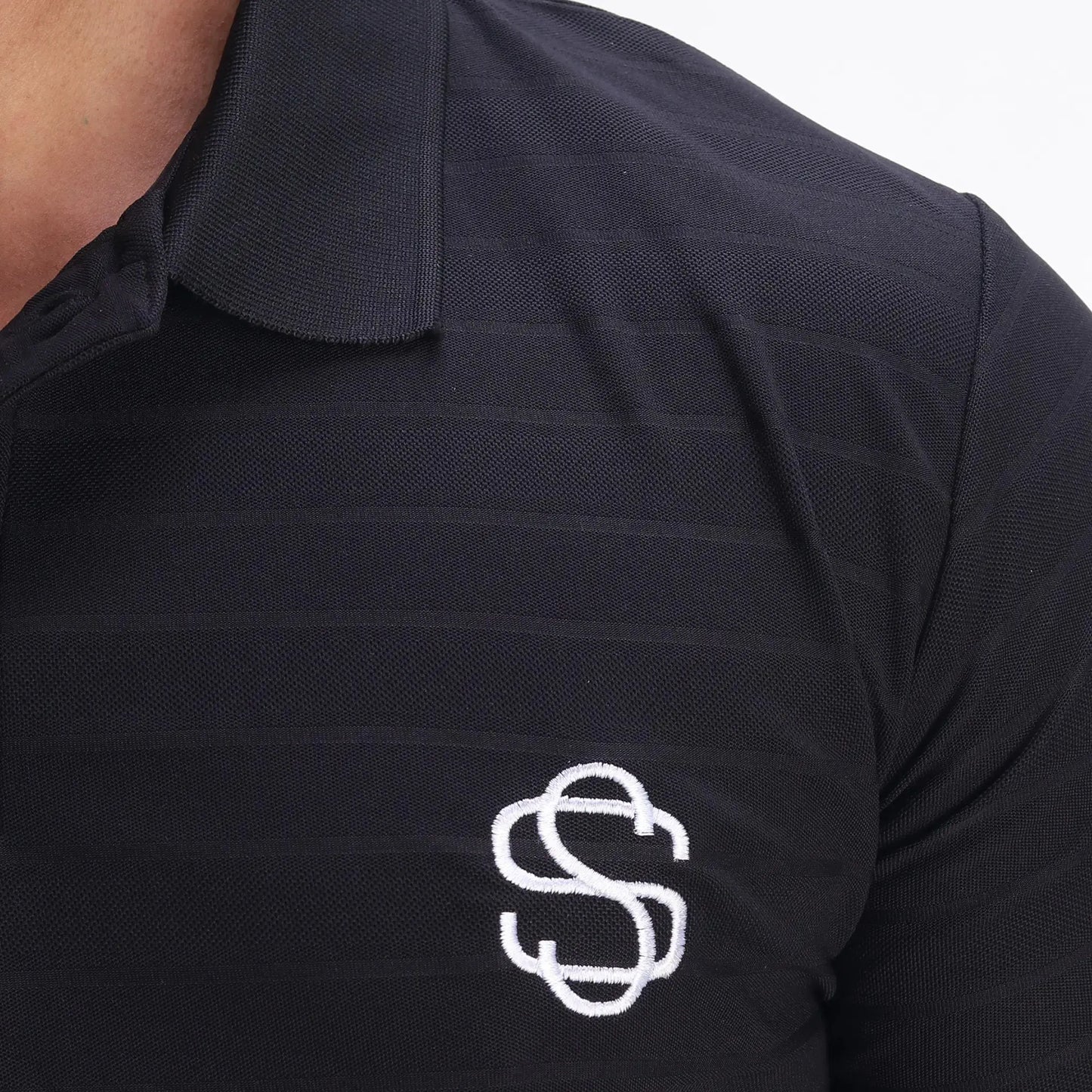 Skysh Men's Slim Fit Polo Black T-shirt