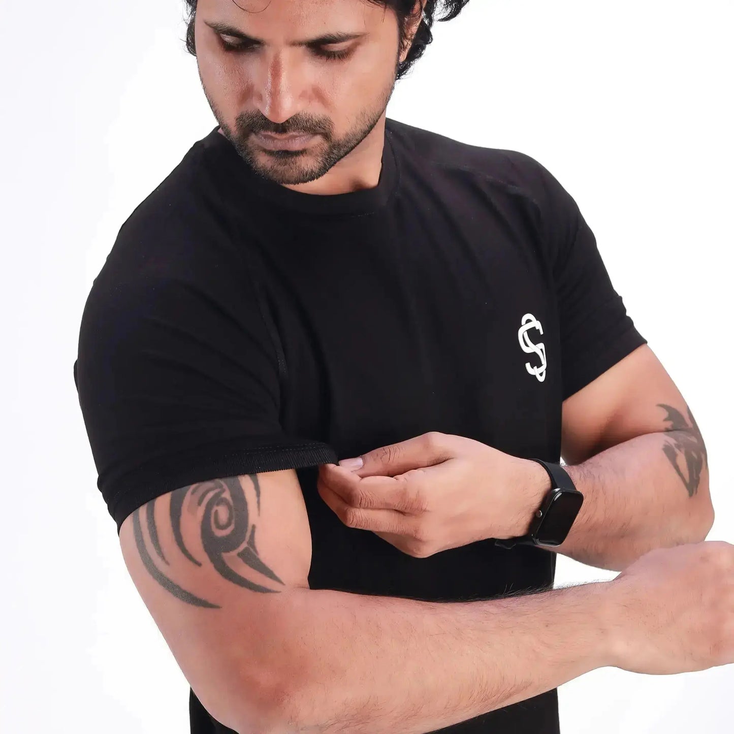 Skysh Solid Men's Round Neck Bamboo-Cotton Blend Half Sleeve T-Shirt