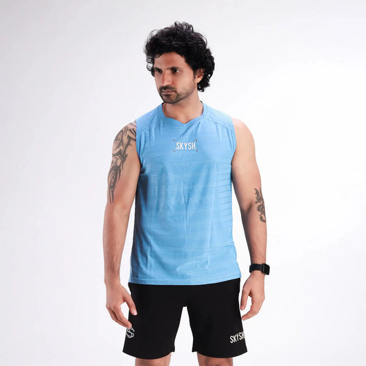 Skysh Solid Men Performance Sleeveless T-Shirt