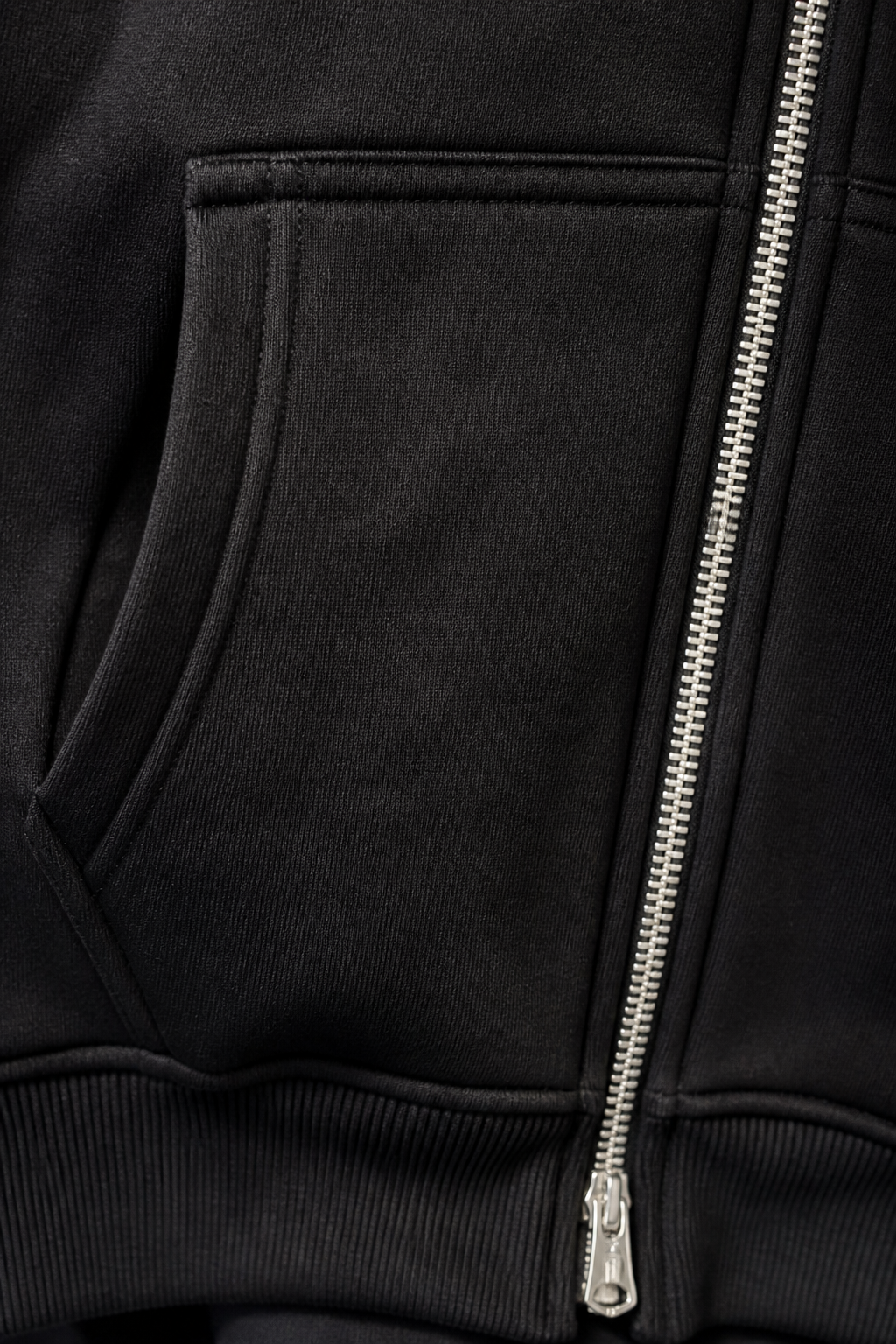 SKYSH Essential 350 GSM Cotton Fleece Hoodie with Zipper – Black, Premium Everyday Pullover