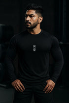 Skysh Men Solid Full Sleeve Round Neck Polyester T-Shirt