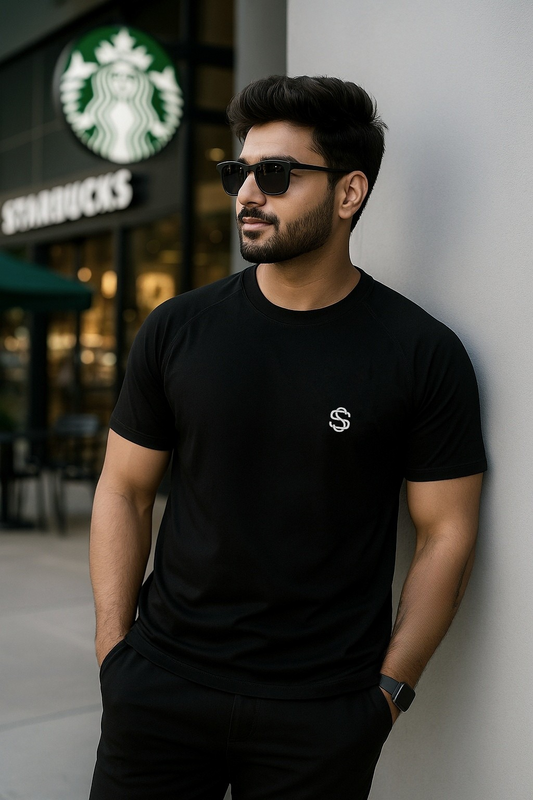 Skysh Solid Men's Round Neck Bamboo-Cotton Blend Half Sleeve T-Shirt