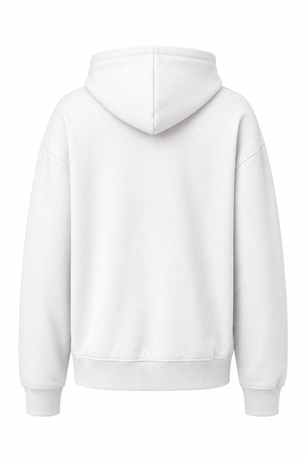 SKYSH Essential 350 GSM Cotton Fleece Hoodie with Zipper – White, Premium Everyday Pullover